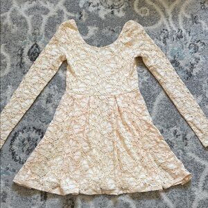 Free People Lace Long Sleeve Dress